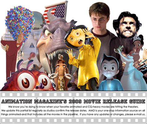 Animation Magazine's 2008-2009 Movie Release Guide