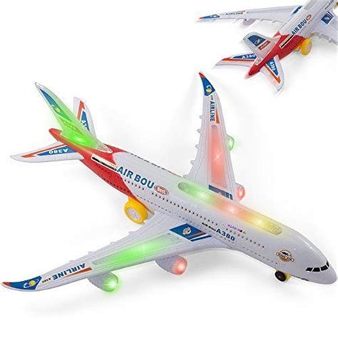 NEW Children Plastic Airbus A380 Model Airplane Electric Flash Light Sound Toys Aircraft Model ...