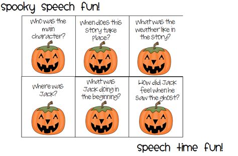 Spooky Speech Fun! - Speech Time Fun: Speech and Language Activities