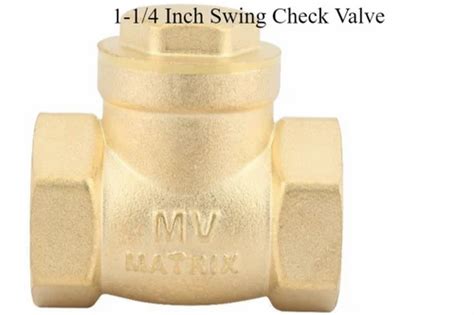 Brass 1-1/4 Inch Swing Check Valve at Rs 575 in Taoru | ID: 2852034616073