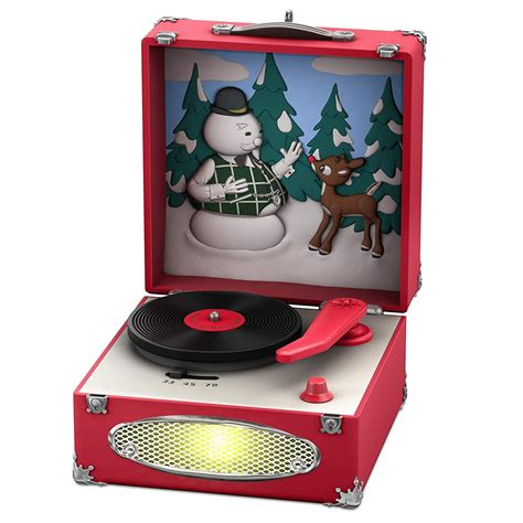 Hallmark Rudolph the Red-Nosed Reindeer Record Player Musical Ornament ...