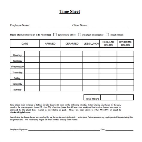 23+ Overtime Sheet Templates – Free Sample, Example Format Download