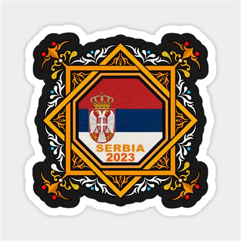 Serbia flag 2023 | Traditional Tile art, Proud to Be Serbian - Serbia Flag - Magnet | TeePublic