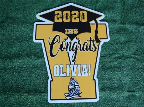 Inglemoor High School Personalized Graduation Sign Class of 2020 V Logo - Yard Announcements