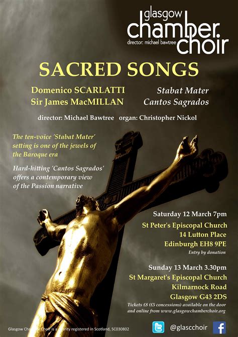 Sacred Songs – Old and New – Glasgow Chamber Choir