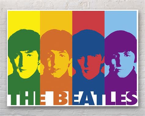 The Beatles Wall Art Pop Art Canvas Beatles Canvas Print Pop Art Photo ...