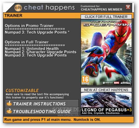 The Amazing Spider-Man +1 Trainer Download, Screenshots