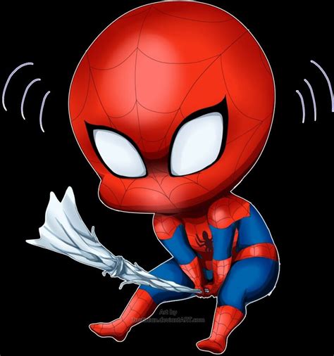 a cartoon spider man sitting on top of a white object with an antenna in his hand