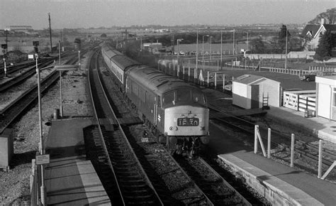 A Class 46 arrives at Bristol Parkway with the 1E30 08.30 Plymouth - Sheffield sometime during 1972.