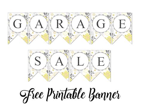 Free Printable Garage Sale Signs