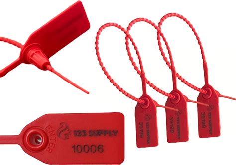 Amazon.com: 133 SUPPLY 1000 Plastic Tamper Seals Security Seal Numbered Breakaway Zip Ties for ...