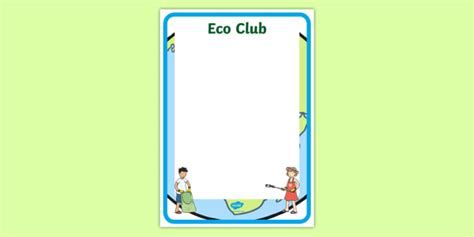 Eco Club Poster Editable Template - eco club, extracurricular