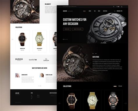 Luxury Watch Website Template PSD – Download PSD