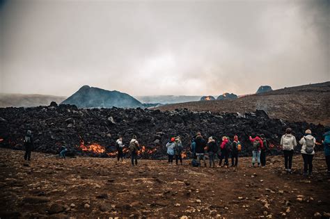 Hiking to the Volcano eruption site in Iceland