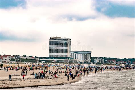 Rostock, Germany - August 2016: View of Beach in Warnemunde Editorial Image - Image of beach ...