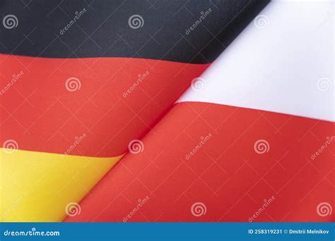 Flags Germany and Poland. Concept of International Relations between ...