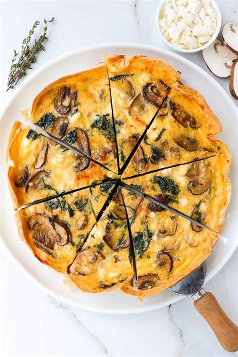 Spinach Mushroom Feta Quiche – Goodness Avenue