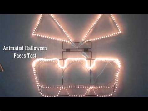 Light-O-Rama Animated Halloween Face Test - YouTube