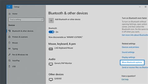 How to find Bluetooth settings in Windows 10