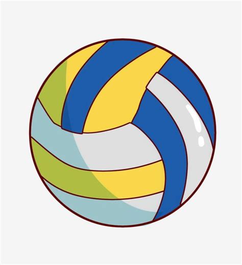 Volleyball Yellow Clipart Vector, Blue White And Yellow Volleyball Illustration, Volleyball ...