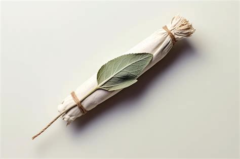 Premium AI Image | Traditional white sage smudge stick for meditation