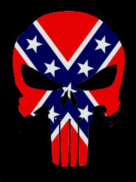 Custom Punisher Skull (Rebel Flag) by eddieduffield19 on DeviantArt