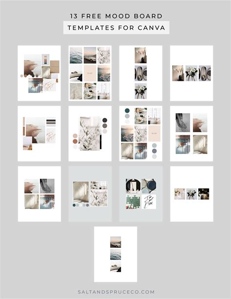 Canva Mood Board Templates | Mood board template, Mood board design ...