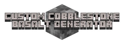 Custom Cobblestone and Basalt Generator (Bedrock Addons) Minecraft Mod