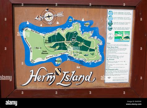 Herm island map hi-res stock photography and images - Alamy