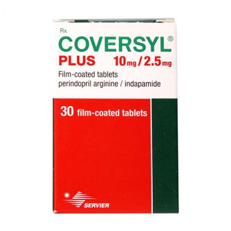 COVERSYL PLUS Perindopril Arginine / Indapamide 10mg / 2.5mg Film ...