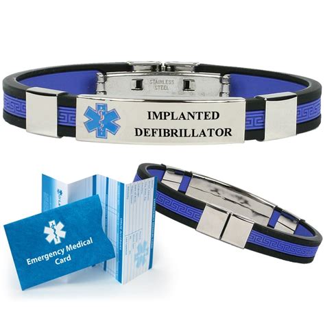 "Implanted Defibrillator" Designer Medical Alert ID Bracelet. Choose Color! - Walmart.com ...