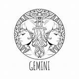 Gemini Zodiac Coloring Pages  Amanda Gregorys sketch template
