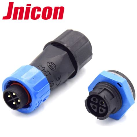 Ip67 Power Plug 4 Pin Bulkhead Waterproof Connector M16 Electrical 4 ...