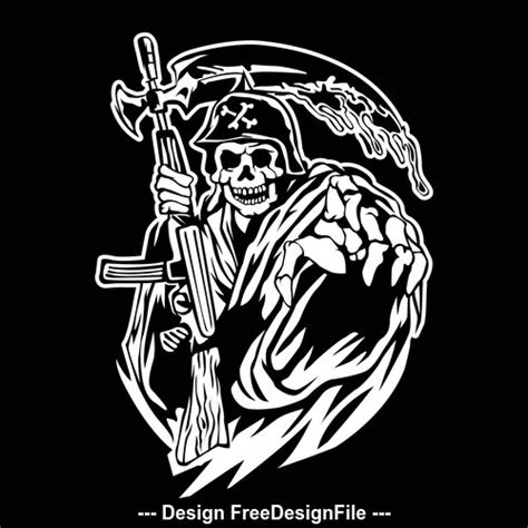 Grim reaper logo vector free download