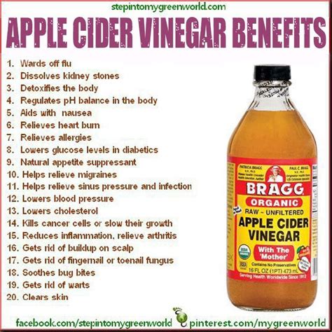 Apple Cider Vinegar Benefits | Ideas | Pinterest