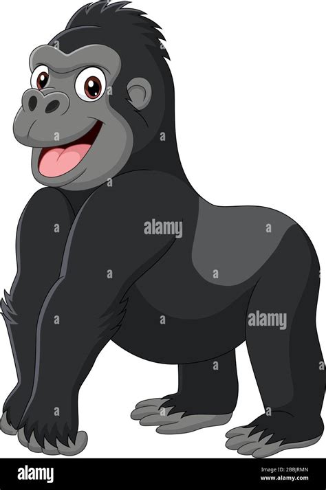 Cartoon gorilla on white background Stock Vector Image & Art - Alamy