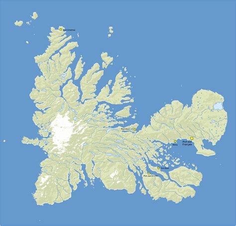 Carte Archipel des Kerguelen vector