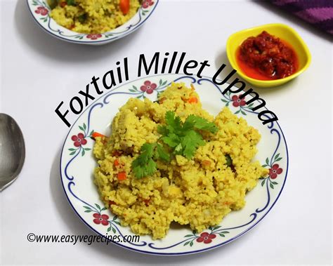 Foxtail Millet Upma Recipe -- How to make Foxtail Millet Upma - E.A.T. easyvegrecipes