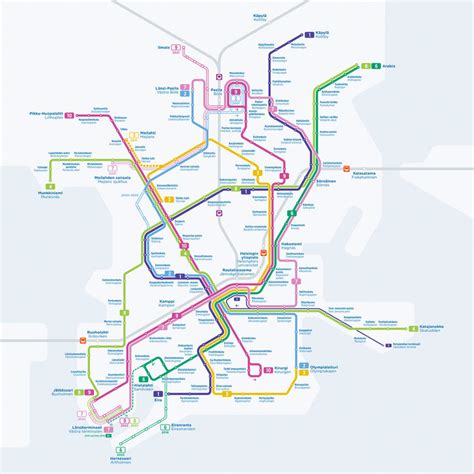 Transit Maps: Submission – Unofficial Map of Helsinki Tram Network by Elmo Allén