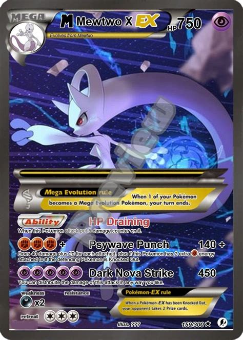 M Mewtwo X Ex carta pokemon - Etsy España