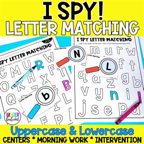 I Spy Letter Matching Game | Literacy Centers and Activities | Phonics - Kinderbrations