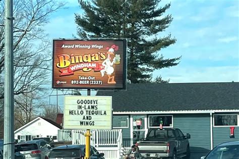 Binga’s Sign in Windham, Maine, Explains Our Post-Holiday Feeling