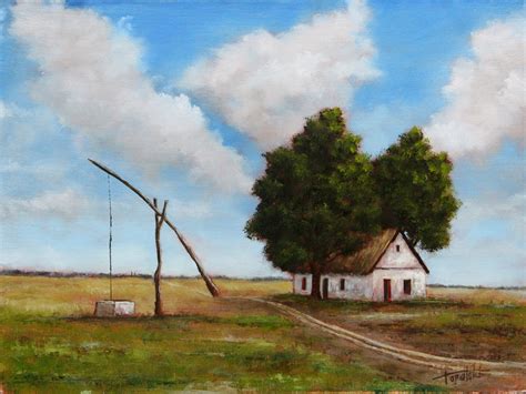 Old Farm House - Oil Painting - Fine Arts Gallery - Original fine Art ...