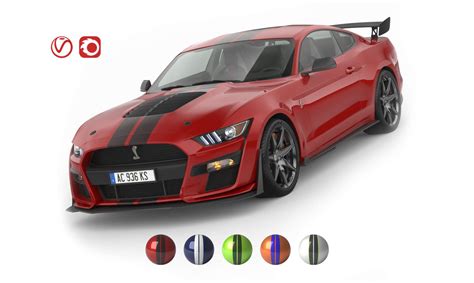 Ford Mustang Shelby GT500 2020 with HQ Interior - 3D Model by ahmad ebrahimi