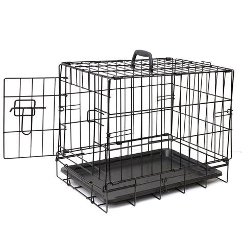 Zimtown 20" Flodable Single Door Metal Dog Crate with Plastic Tray ...