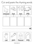 Circle the rhyming word Coloring Page - Twisty Noodle