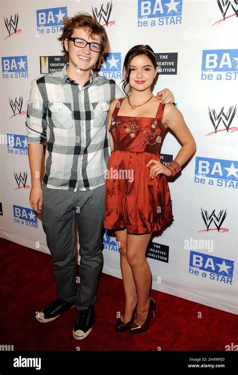 Angus T. Jones and Ariel Winter attending WWE's And Creative Coalition's "Be A STAR" Event held ...