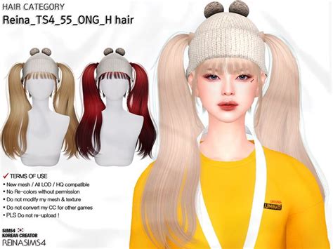 Reina sims4's OMG_H hair & hat swatches set | Sims hair, Sims 4, Sims