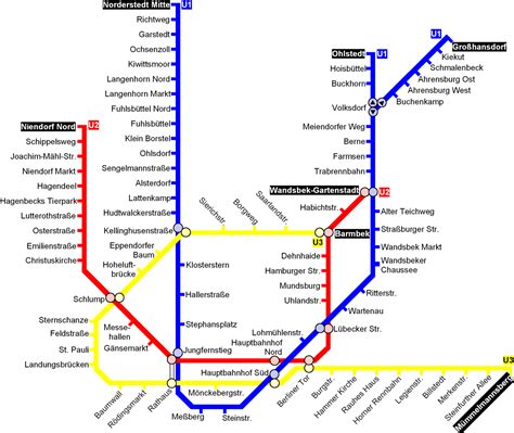 Hamburg Subway Map - ToursMaps.com