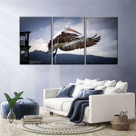 Pelican In The Air Wall Art | Photography